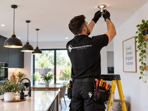 Domestic electrical services in a modern home by Redbrook Electrical Services